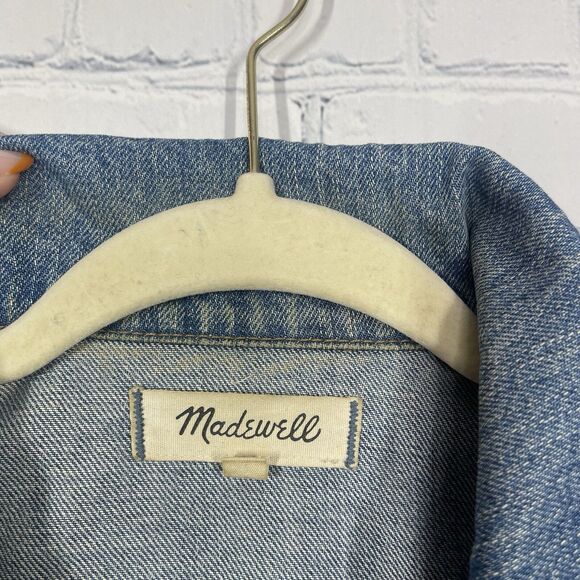 Madewell Blue Denim Jacket Womens Small Button Front Classic Jean Jacket - Picture 3 of 15